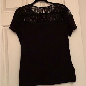 Black lace H&M t-shirt